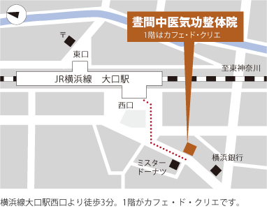 横浜線大口駅西口より徒歩3分。